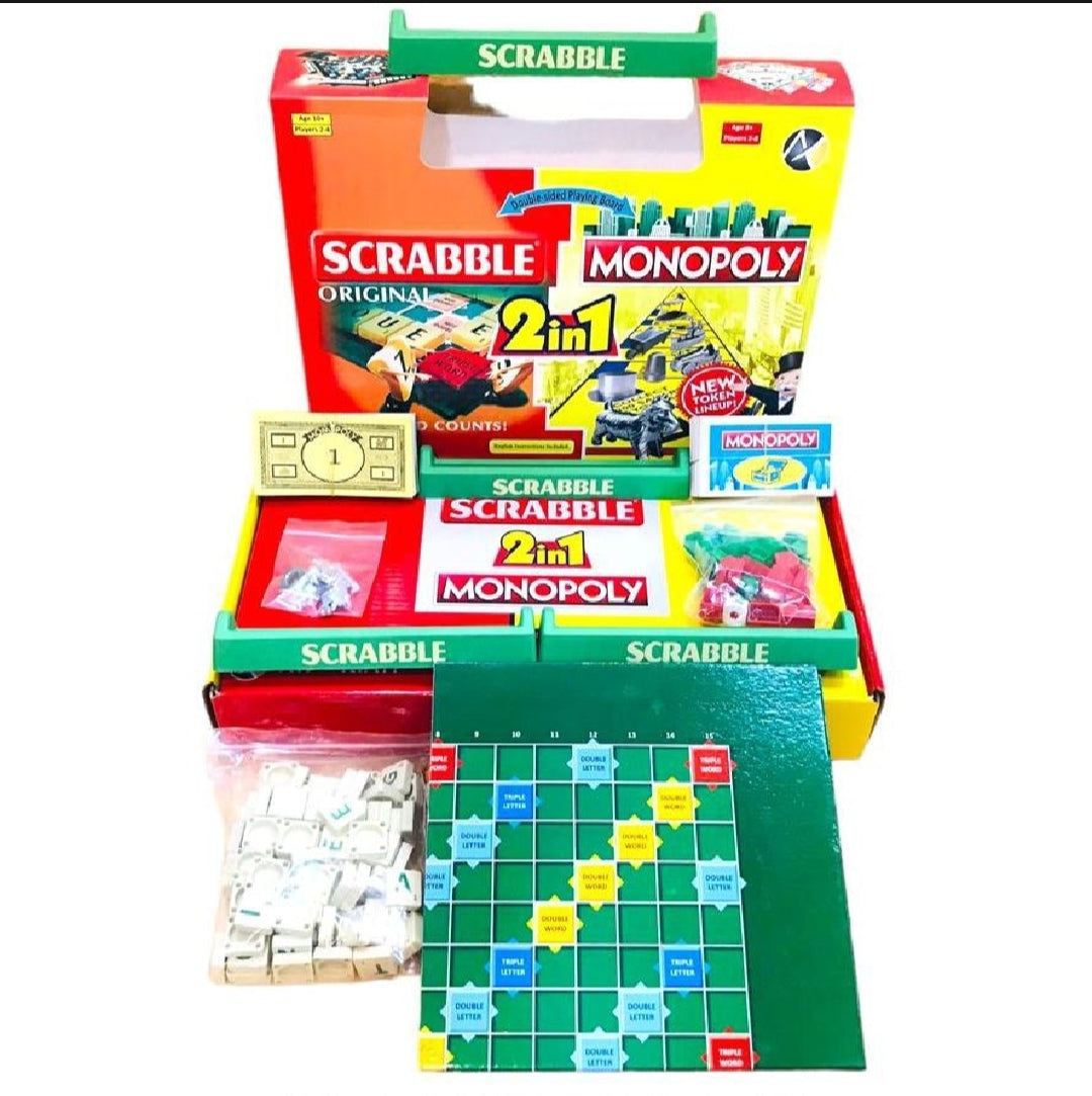 Scrabble & Monopoly - 2in1 Board Game