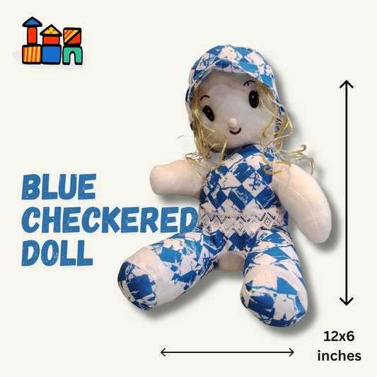 Blue Chekered Doll